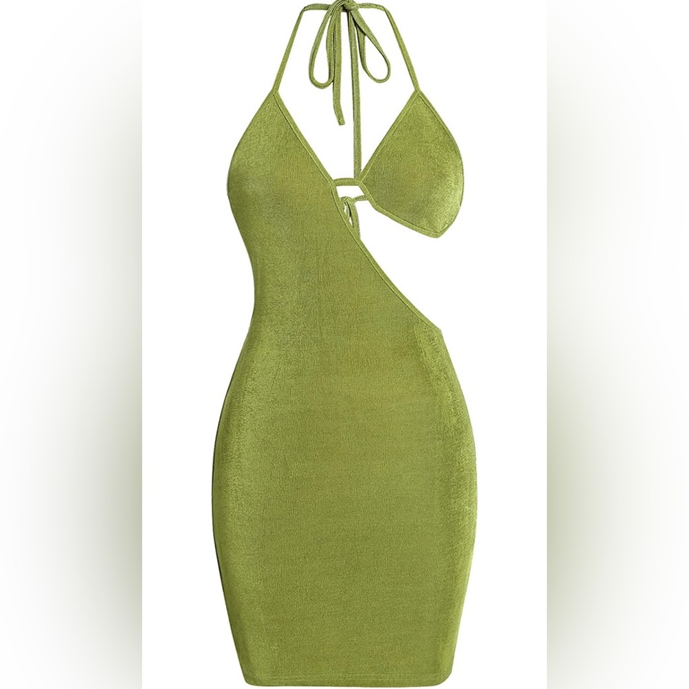 NEW! Olive Green Bodycon Mini Dress